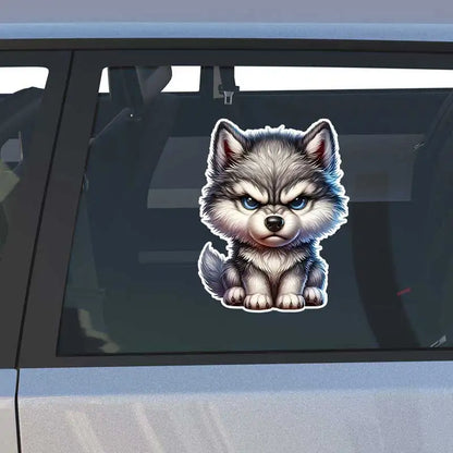 Angry Wolf Sticker Waterproof Vinyl Decal On Bumper Rear