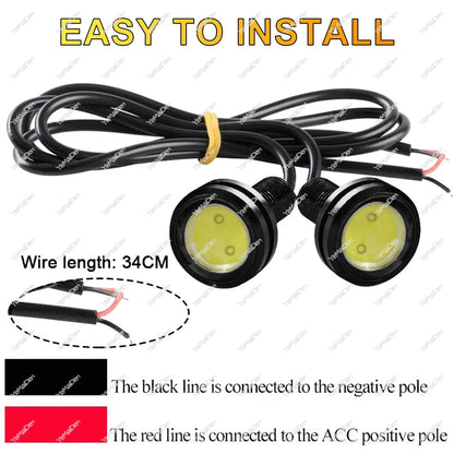 12V Cob Signal Bulb Daytime Running Eagle Eye Drl