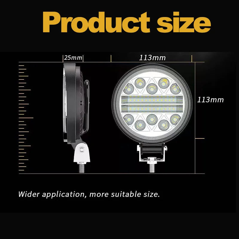 Work Round high-brightness Waterpoof off-road Roof Spot Truck