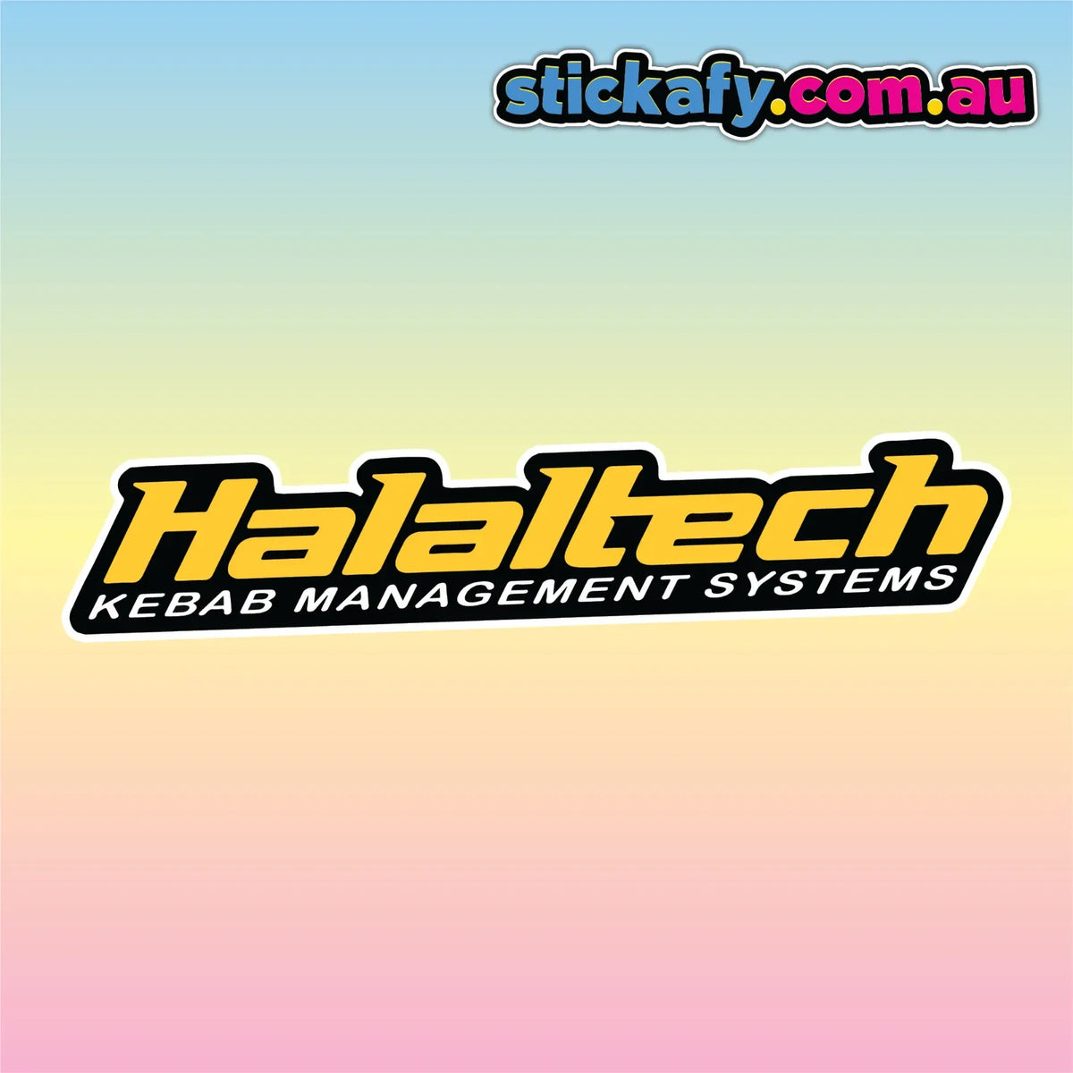 1PC Halaltech Funny Parody Waterproof Vinyl Sticker Bumper Window