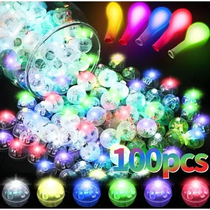 100 10PCS Luminous Tumbler Ball MINI Balloon Colorful Flashing
