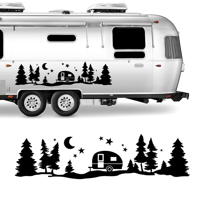 Trees Forest Vinyl Body Decal Sticker SUV Rv Van