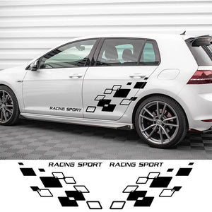 For Volkswagen-POLO Golf Cc GTI-R LINE-R Racing Lattices Sticker