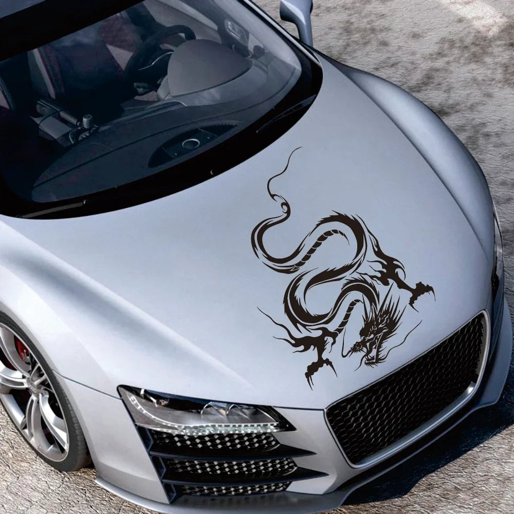 Fashion Dragon Sticker Hood Bumper Roof Vintage Traditional Front