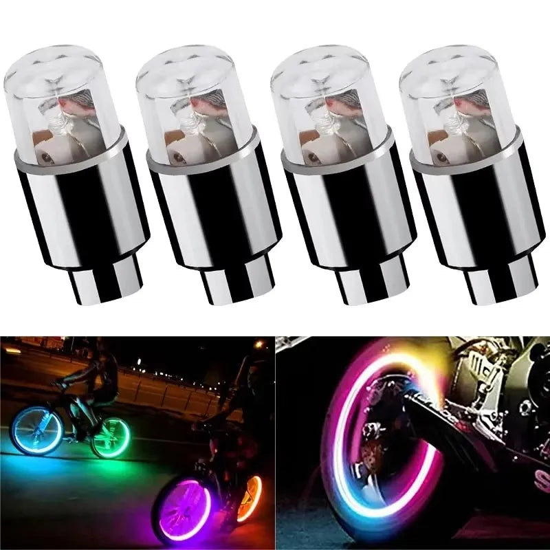8PCS Colorful Wheel Tire Valve Motorcycle Caps Dustproof Bicycle