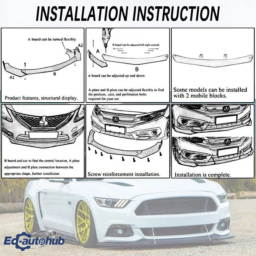 For Mercedes Benz W205 W204 W211 W213 c-class e-class Front Lip
