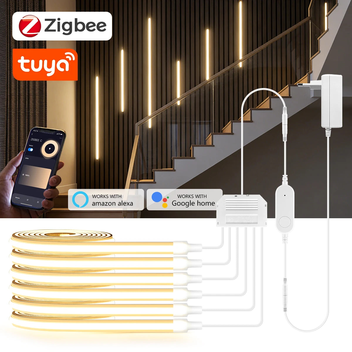 Zigbee Wifi Neon Cob Strip Night Smart Switch Dimmable