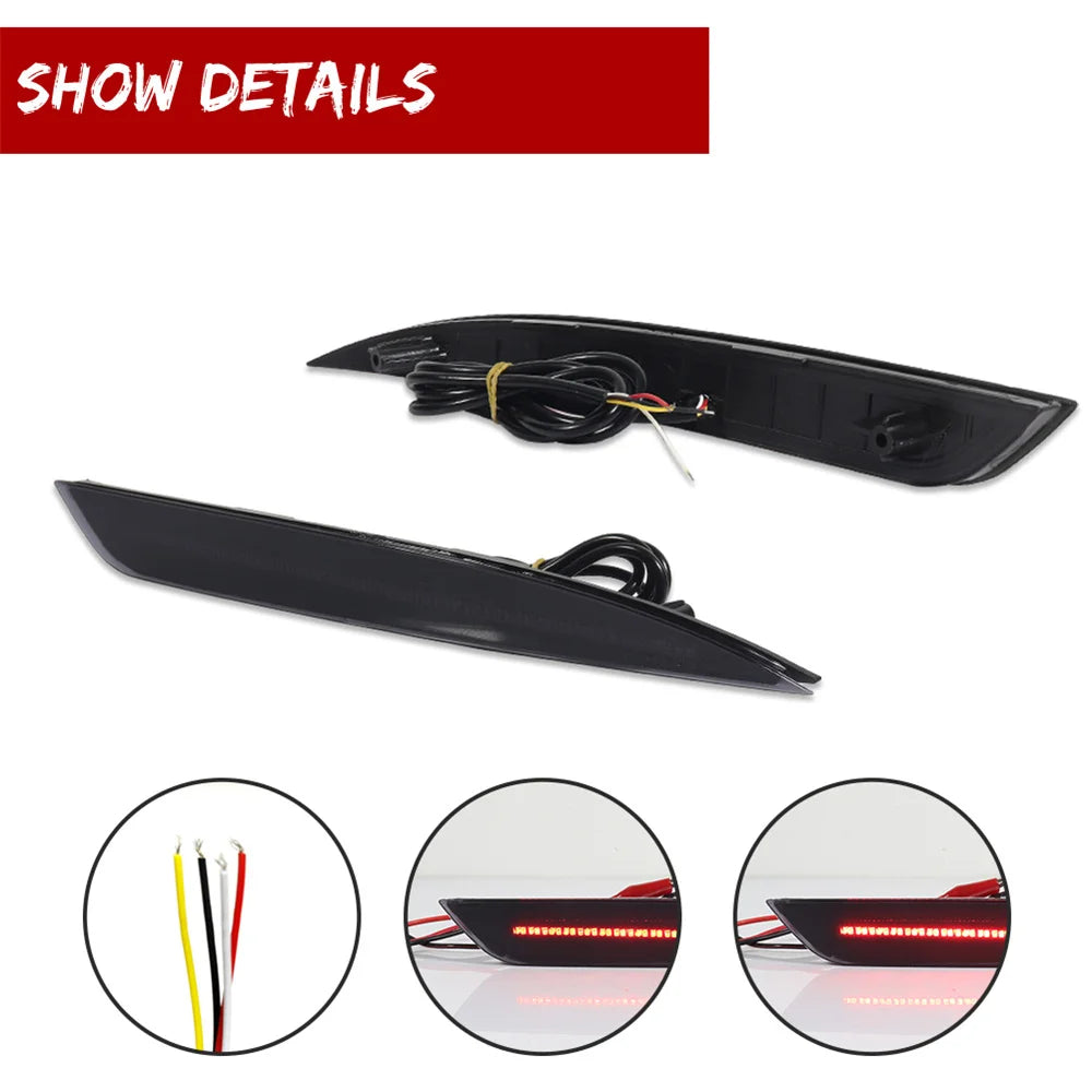 For Kia Optima K5 Rear Bumper Reflector Tail Brake Red Fog W