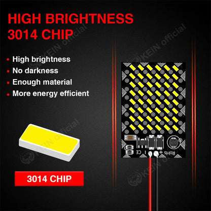 Kein 10PCS 12V 24V 48SMD Dome Panel Truck Pickup