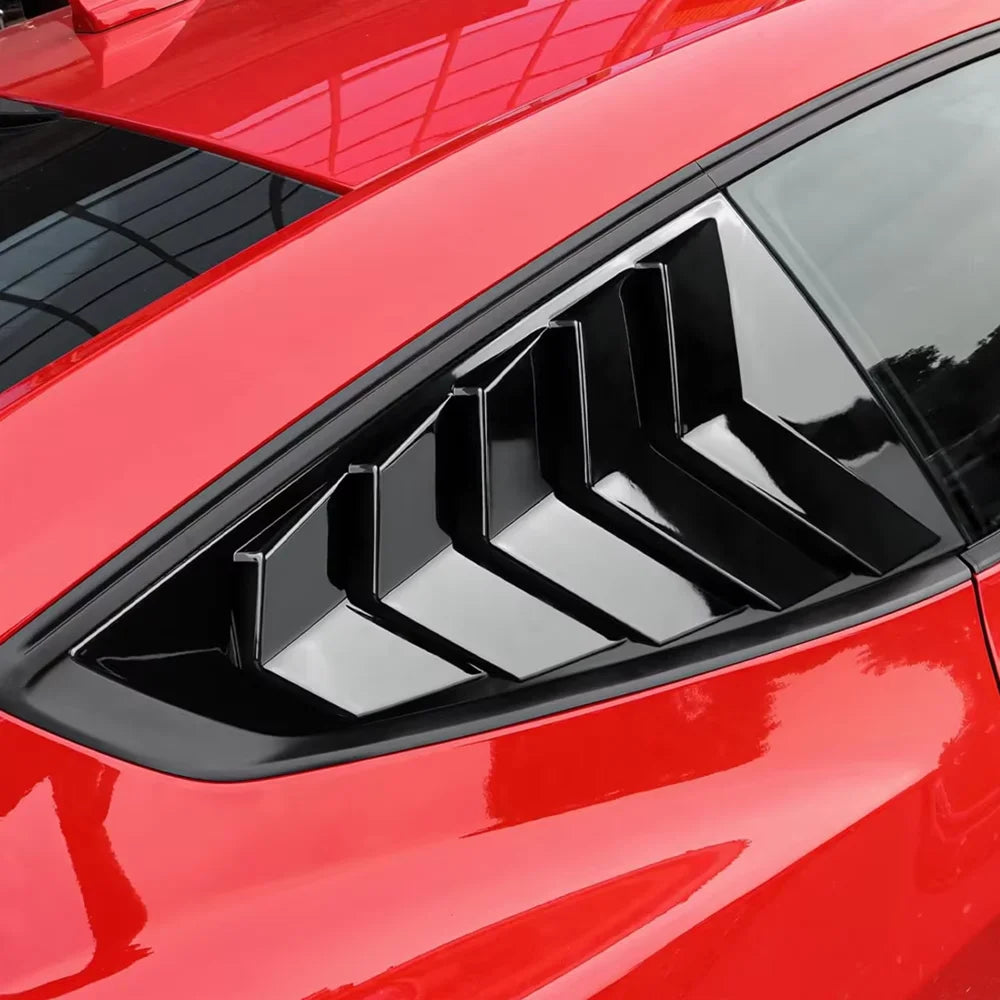 For Ford Mustang 2024 2025 2026 Rear Window Scoop Louvers Side