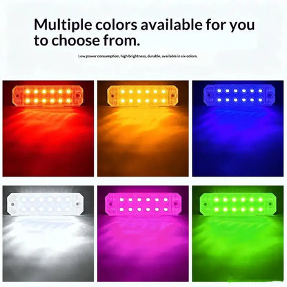 For Trailer 12 Dual Row Strobe Warning 1PCS Super Bright Multi