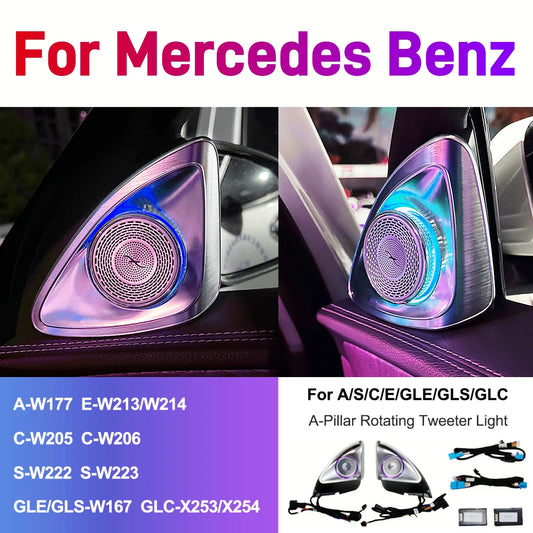For Mercedes Benz W213 W205 X253 Colors 4D Rotating Tweeter