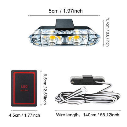 Front Deck Grille Clip Strobe Daytime Running Amber Emergency