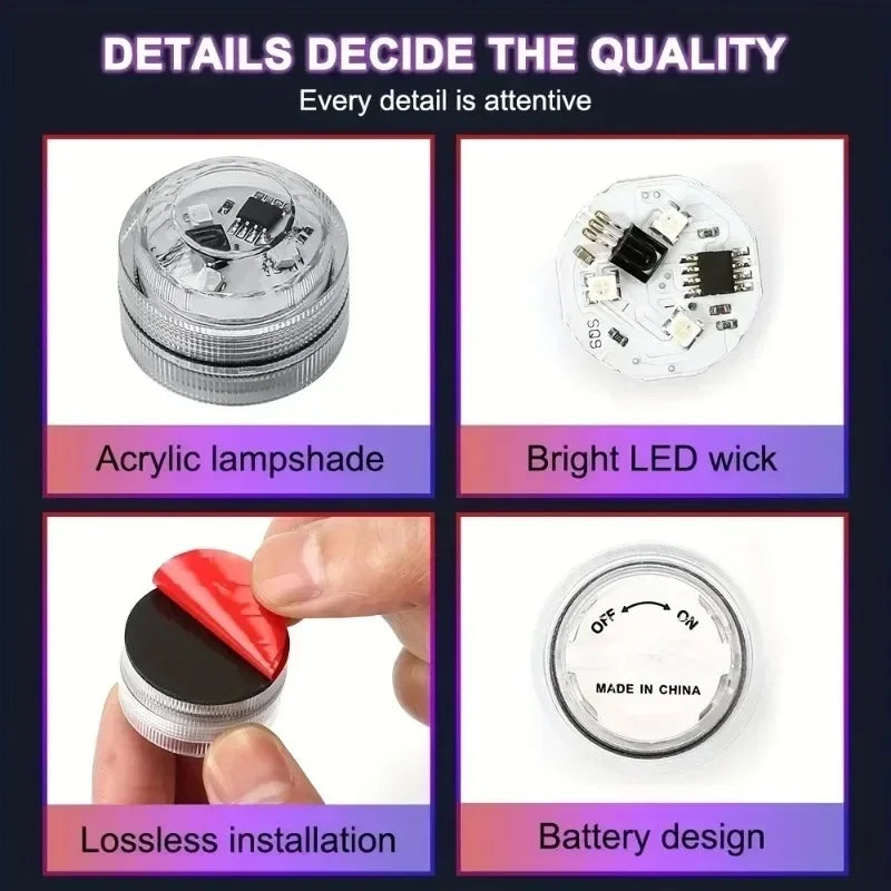 Wireless Adhesive Interior Ambient Remote Control Decor Roof Foot