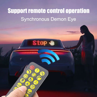 2PCS Windshield Devil Eyes Bliking Flashing On Glowing Window