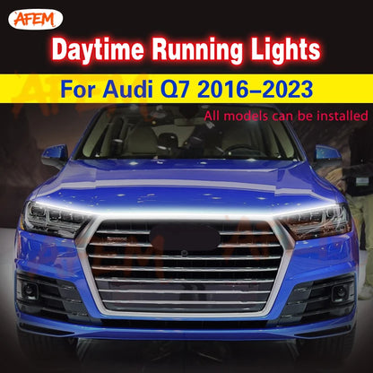 For Audi Q7 2016-2023 Universal Auto Hood Ambient Strip Daytime