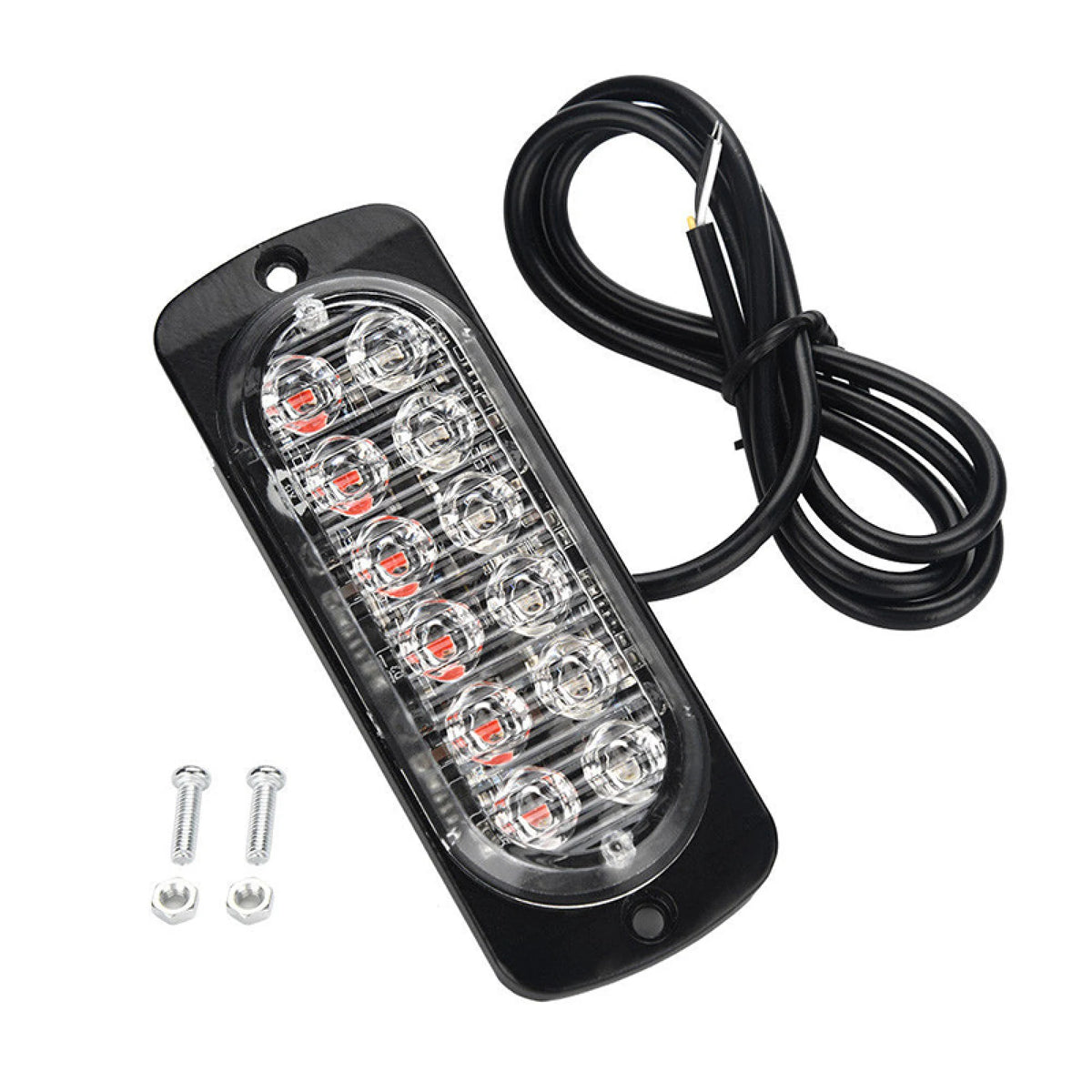 1PC 12 Strobe Amber Emergency Signal Truck Flash 36W