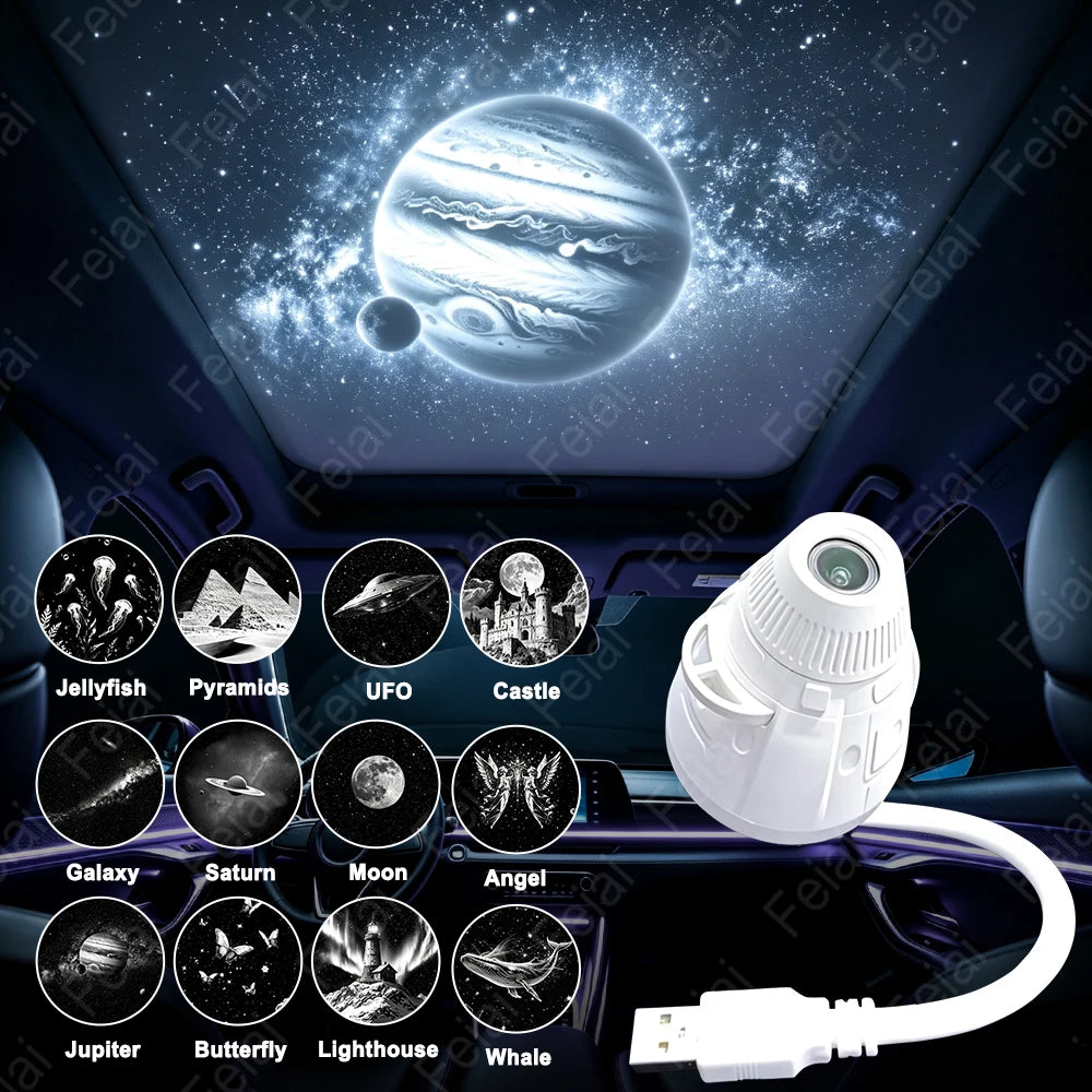 USB Mounted 360 Adjustable Starry Sky Environment Projection Roof