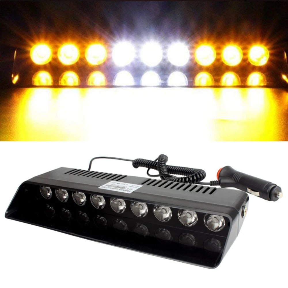Red White Blue Emergency Dashboard Strobe Bar Interior Windshield