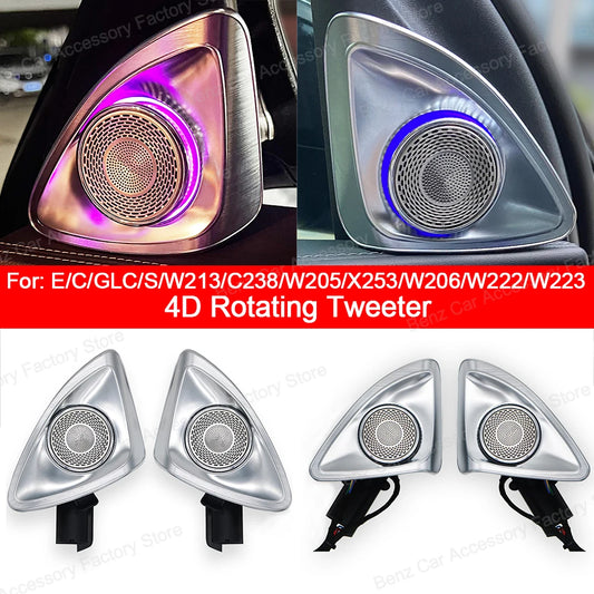 For Mercedes Benz W213 W205 X253 Colors 4D Rotating Tweeter