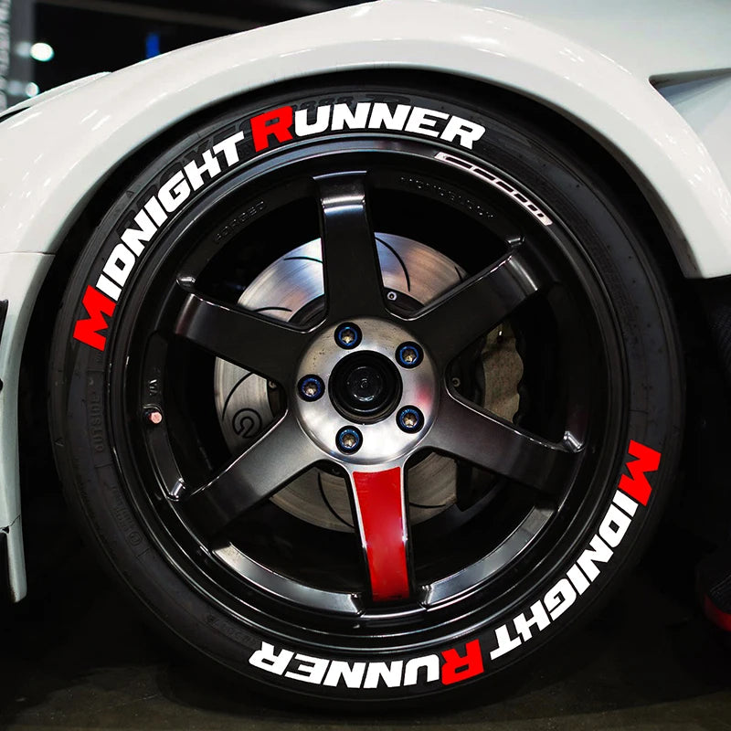 For Four Tires Midnight Runner Tire Sticker Pvc Waterproof