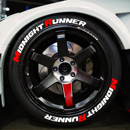 For Four Tires Midnight Runner Tire Sticker Pvc Waterproof
