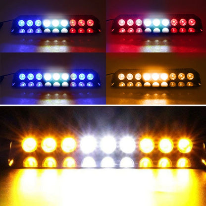 Red White Blue Emergency Dashboard Strobe Bar Interior Windshield