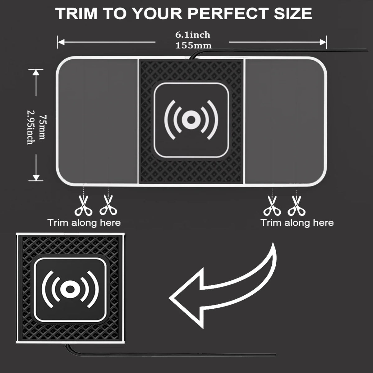 30W RGB LED Ambient Car Wireless Charger Pad Fast Charging Dock for iPhone 15 14 Samsung S23 S22 Xiaomi USB-A QC3.0 Char