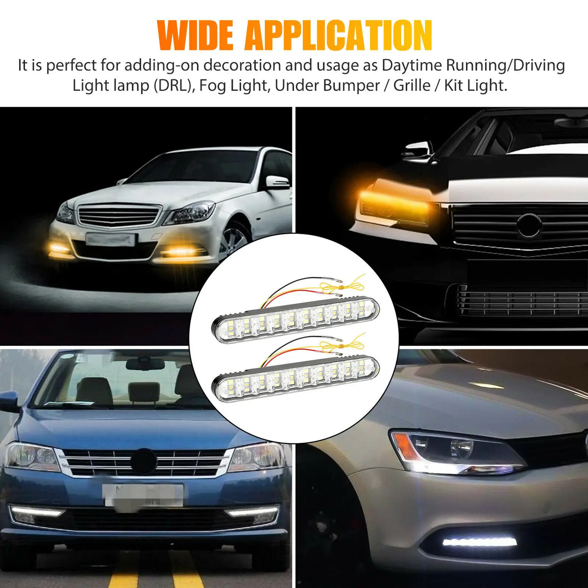 2PCS 30LED Daytime Running Riving Drl Turn Signal Fog