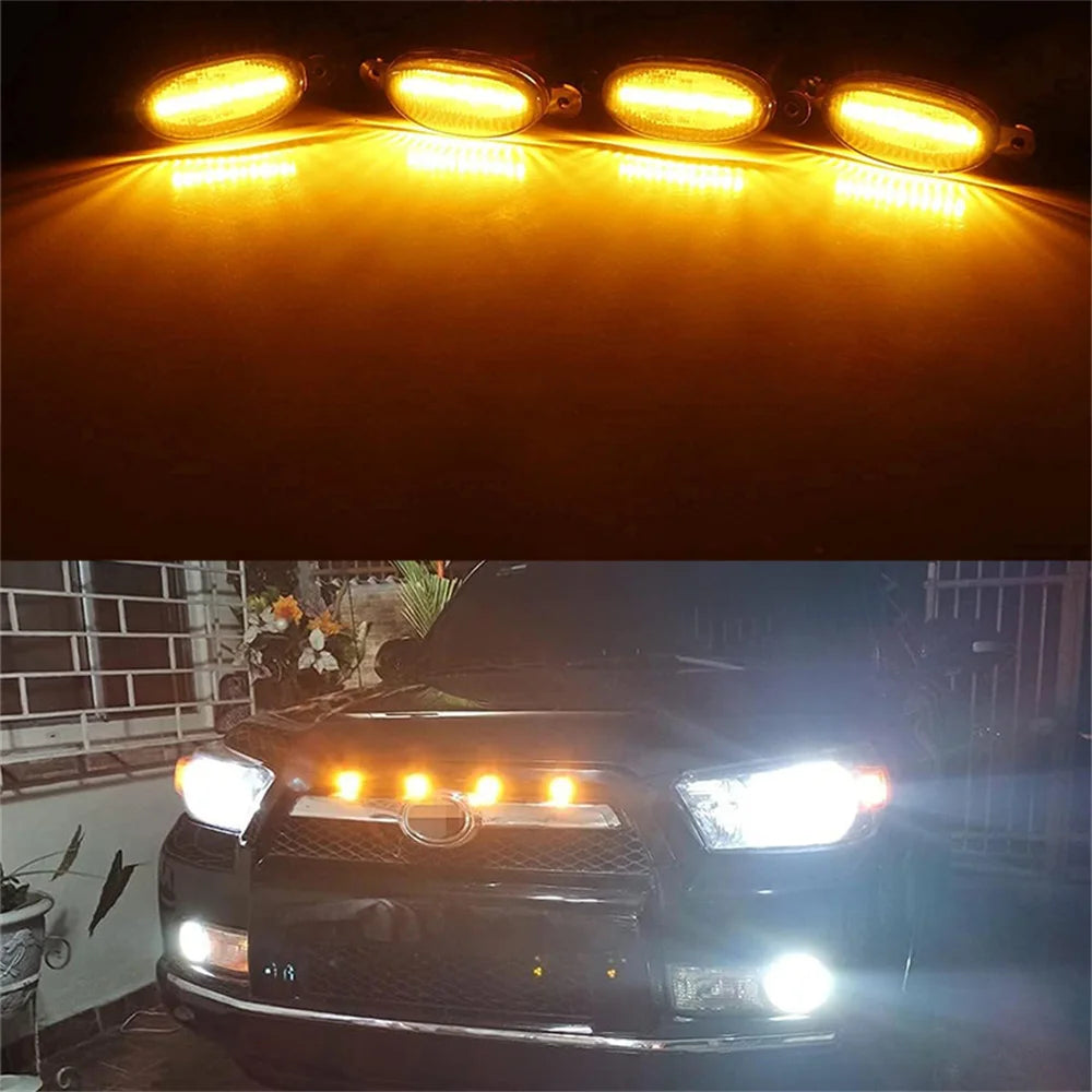 Smoked Lens Amber White Front Grille Clearance Marker Assemblies
