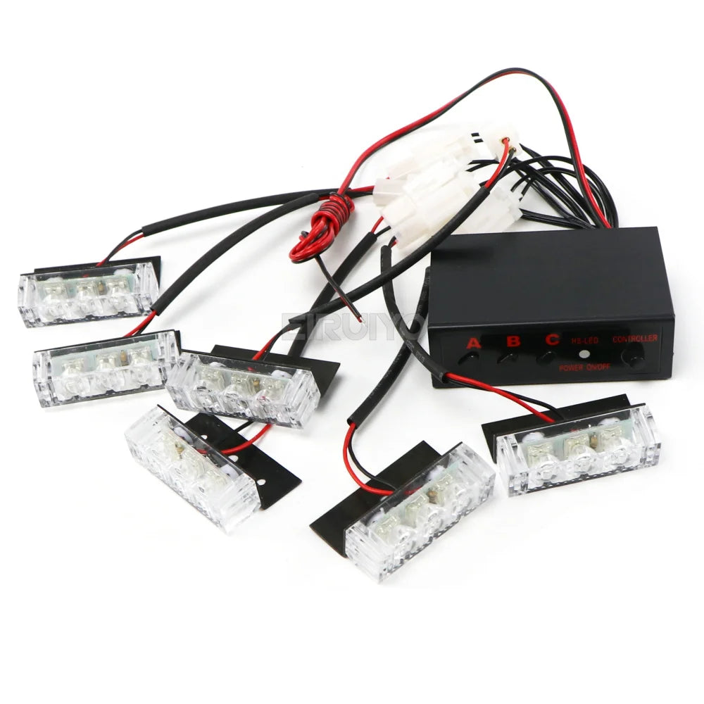 Front Grille Strobe 12V Flashing Emergency Warning Flash Signal