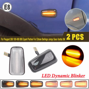 For Peugeot 306 106 406 806 2X Dynamic Turn Signal Side Marker