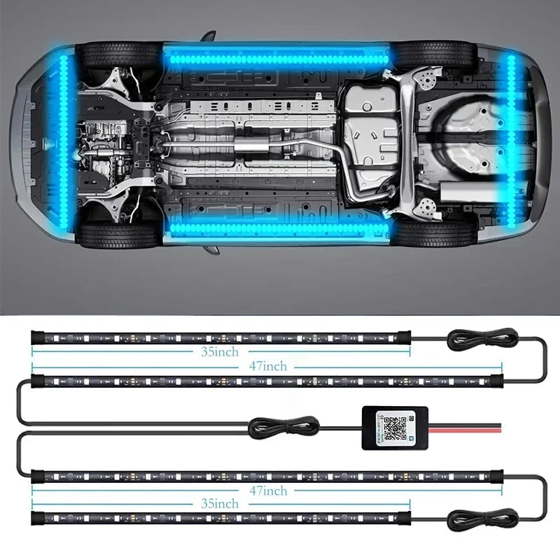 Underglow Neon Bottom Atmosphere Underbar Strip RGB Colorful