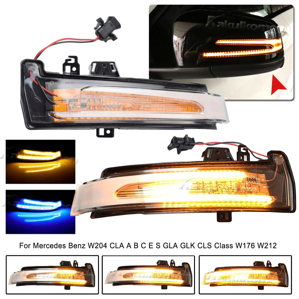 For Mercedes Benz W204 Cla A 2PCS Dynamic Turn Signal Side