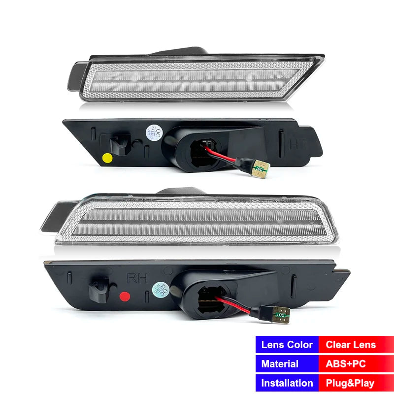 For Chevrolet Camaro 2010-2015 Clear & Smoked Lens Side Marker