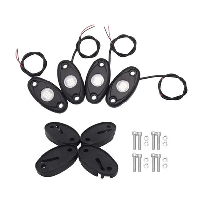 For Off Road sp-4pcs 9LED Super Bright Rock Kit Waterproof Neon