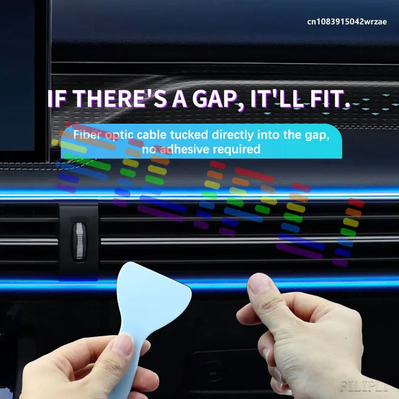 For Audi A4 B6 2000-2005 Interior RGB Atmosphere Strip Fiber
