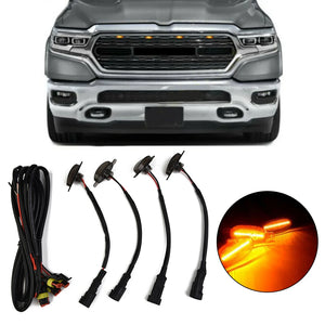For Ram 1500 Kits Light Useful ABS Plastic Front Grille Parts