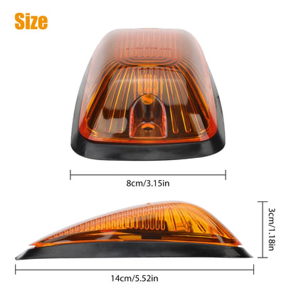 For 1988-2002 Chevy GMC Pickup 5PCS Amber Cab Marker Roof