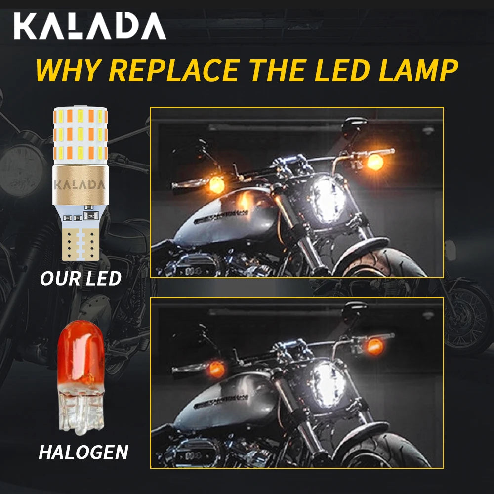 2PCS T15 W16W Motorcycle Turn Signal 3014 54SMD dual-color