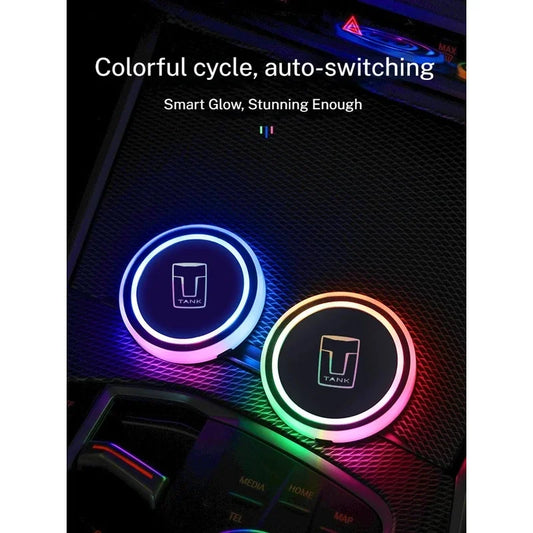 For Great Wall Gwm Wey Tank Color Changing Cup Holder Rear