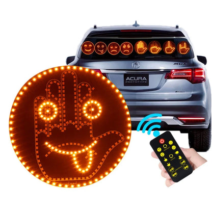 1PC Expression Fun Gesture Rear Windshield Display Sign Round