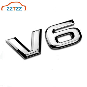 Zztzz 3D Metal V6 Engine Display Sticker Emblem Badge