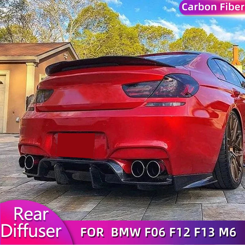 For BMW 6 Series F06 F12 Rear Bumper Diffuser Lip Splitter F13