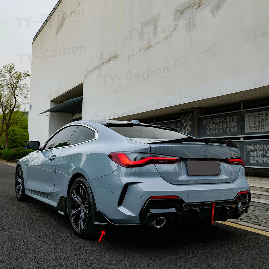 For BMW 4 Series G22 G23 Vten Gloss Black Rear Bumpers Side