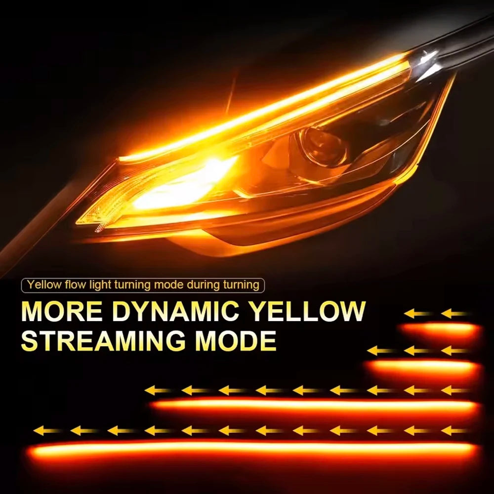 1SET 12V Drl Daytime Running APP Control Flexible RGB