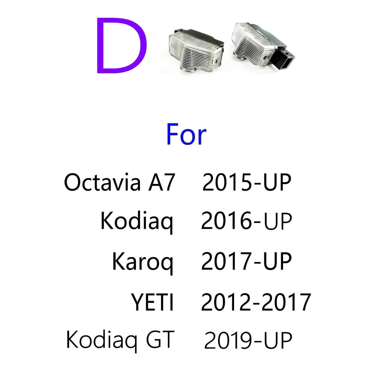 For Skoda Accessories 2004-2024 Octavia A7 2PCS Door Projector