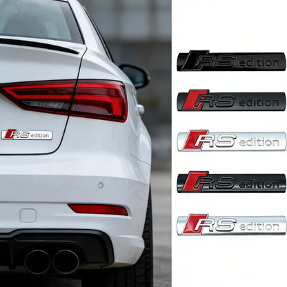 For Audi Rs Edition Badge A4L Metal Alloy Side Fender Emblem A6L