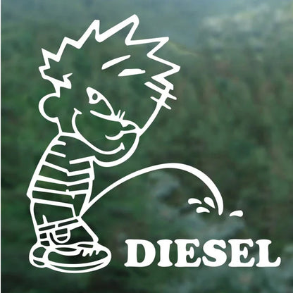 Stickers Funny Kids Plus Diesel Vinyl Bumper Body Rear