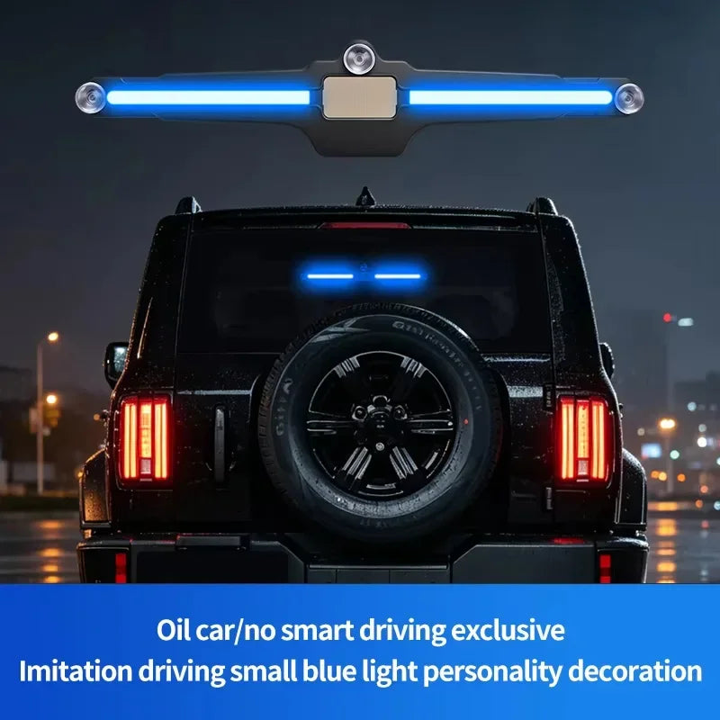 Solar Rear Window Warning Wireless Blue Atmosphere Lighting Mode